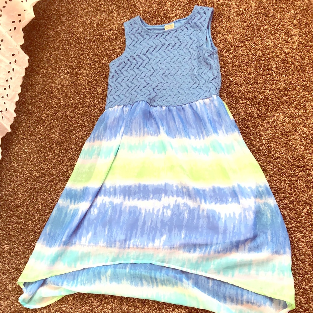 A blue dress